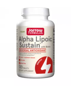 Alpha Lipoic Sustain 300mg 120 tabletten  alfaliponzuur en biotine in een time-released tablet | Jarrow Formulas