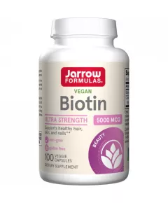 Biotin 5mg 100 capsules - biotine voor gezond haar en nagels
 | Jarrow Formulas