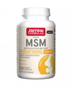 MSM Sulfur 200 capsules - methylsulfonylmethaan voedt gewrichten, pezen, botten, huid en haar | Jarrow Formulas