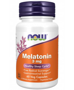Melatonine 3mg 60 capsules - melatonine met een snelle opname | NOW