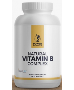 B - Natural Vitamin B Complex 180 capsules from organically grown sources | Power Supplements
