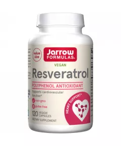 Resveratrol 100mg 120 v-capsules beschermt bloedvaten en ondersteunt gezonde doorbloeding | Jarrow Formulas