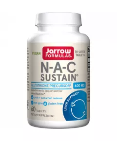 NAC Sustain 60 tabletten - N-acetylcysteïne, antioxidant en glutathionprecursor die de leverfunctie ondersteunt | Jarrow Formulas