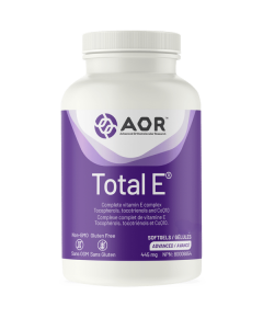 E Total-E 120 softgels - alle 8 tocoferolen en tocotriënolen van vitamine E plus Q10 | AOR