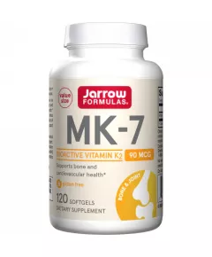 K - MK7 90mcg 120 softgels - menaquinon vitamine K2, voor sterkere botten en elastische aders | Jarrow Formulas