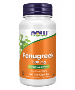 Fenugreek 500mg 100 v-capsules - biologische fenegriek, kalmeert de maag | NOW