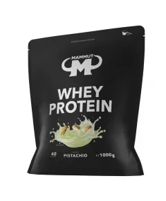 Whey protein 1kg with pistachio flavour in a practical zip bag | Mammut Nutrition