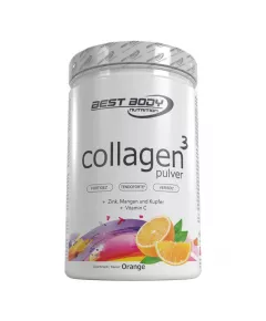 Collagen³ 450g Orange - collageen met toegevoegd hyaluronzuur, vitamine C en mineralen voor sterkere gewrichten | Best Body