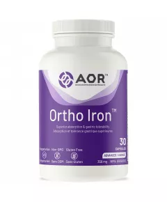 Ortho Iron 30 capsules - iron, lactoferrin and vitamins help to prevent iron deficiency | AOR