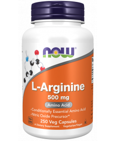 Arginine 500mg 250 capsules - voor sneller herstel en spieropbouw | NOW