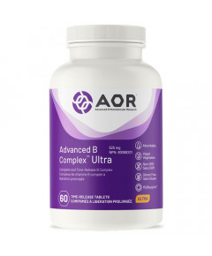 B - Ultra Advanced B complex 60 time-released tablets - benfotiamine, methyl-B12, 5MTHF, pantethine and PQQ | AOR Advanced Orthomolecular Research
