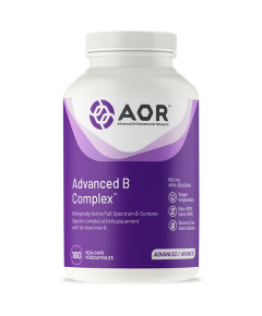 B - Advanced B-complex 180 capsules -  benfotiamine, methyl-B12, 5MTHF and pantethine | AOR Advanced Orthomolecular Research