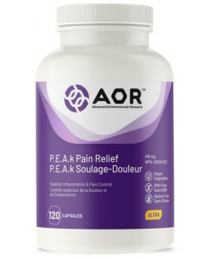 P.E.A.k Pain Relief 120 capsules - palmitoylethanolamide, quercetine, Chinees glidkruid, boswellia en zwarte Catechu | AOR