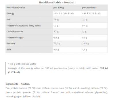 Vegan Protein 500g - 4 componenten plantaardig eiwit zonder soja met een compleet aminozuurprofiel | VegiFeel