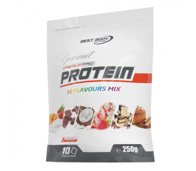 Gourmet Premium Pro Protein Mixed Bag - sachets with a matrix of whey, milk & egg protein in 10 delicious flavours | Best Body