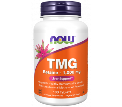 TMG trimethylglycine 1000mg 100 tablets - betaine supports a healthy homocystein level | NOW