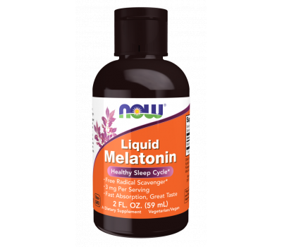 Melatonin Liquid 59ml, a powerful antioixidant hormone for a healthy sleep cycle | NOW