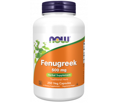 Fenugreek 500mg 250 v-capsules, organic traditional herb to soothe the stomach | NOW