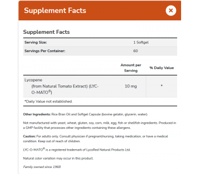 Lycopene 10mg 120 softgels free radical scavenger NOW Lycopene 10mg 120 softgels free radical scavenger NOW