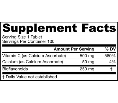 C (Buffered) 100 tabletten - calciumascorbaat + citrusbioflavonoiden | Jarrow Formulas