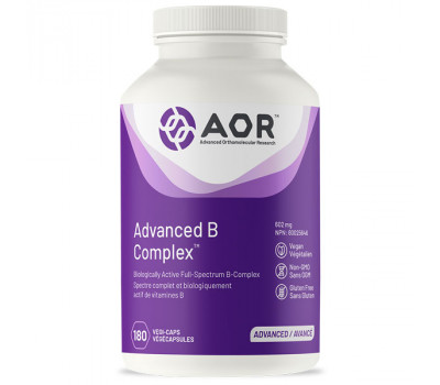 B - Advanced B-complex 180 capsules -  benfotiamine, methyl-B12, 5MTHF en pantethine | AOR