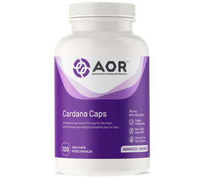 Cardana 120 capsules - Terminalia arjuna, hagedoorn, Coleus forshkoli, Ashwagandha en Boerhaavia diffusa | AOR