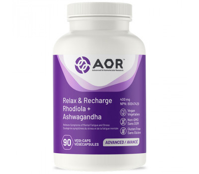 Relax and Recharge 90 capsules - ashwagandha and rhodiola | AOR