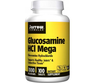 Glucosamine HCl Mega Vegan 100 tabletten - zoutvrije glucosamine hydrochloride | Jarrow Formulas