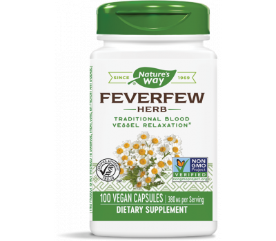 Feverfew Leaves 380mg 100 caps with 0.7% parthenolide | Nature's Way