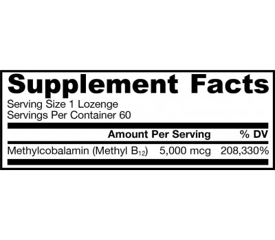 B12 - Methylcobalamine 5000mcg 60 zuigtabletten kersensmaak | Jarrow Formulas