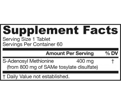 SAM-e 400mg 60 tabletten voordeelverpakking - S-Adenosyl Methionine | Jarrow Formulas