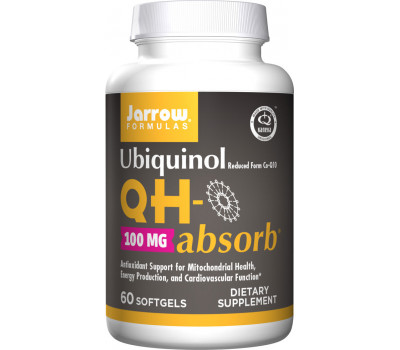QH-Absorb 100mg 60 softgels trial-size - ubiquinol (reduced co-enzyme Q10) | Jarrow Formulas