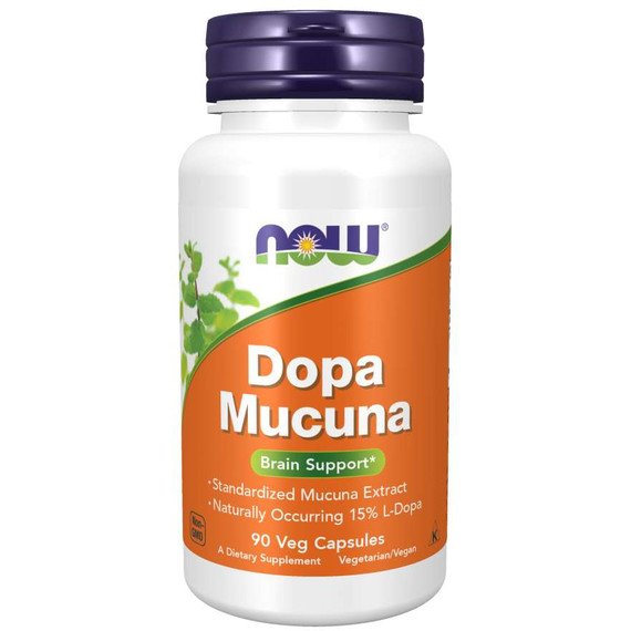 Dopa Mucuna 90 capsules - Mucuna pruriens raises dopamine levels | NOW