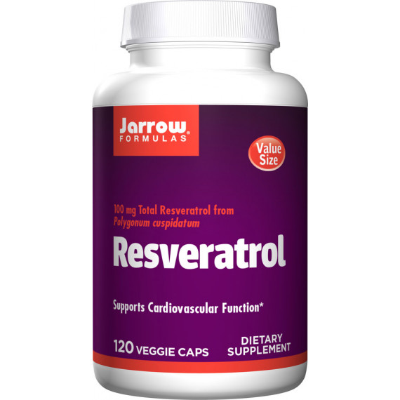 Resveratrol 100mg 120 capsules - protects integrity of capillaries and supports healthy blood flow | Jarrow Formulas