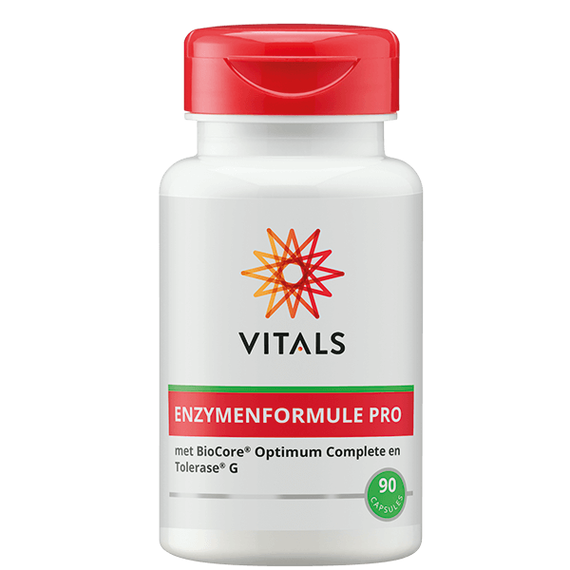 Enzymenformule Pro 90 capsules - enzymen voor koolhydraten, eiwitten, vetten, lactose en gluten | VItals