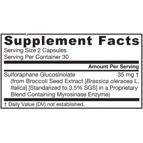 BroccoMax delayed release 60 capsules trial-size - broccoli extract with sulforaphane glucosinolate (SGS) | Jarrow Formulas