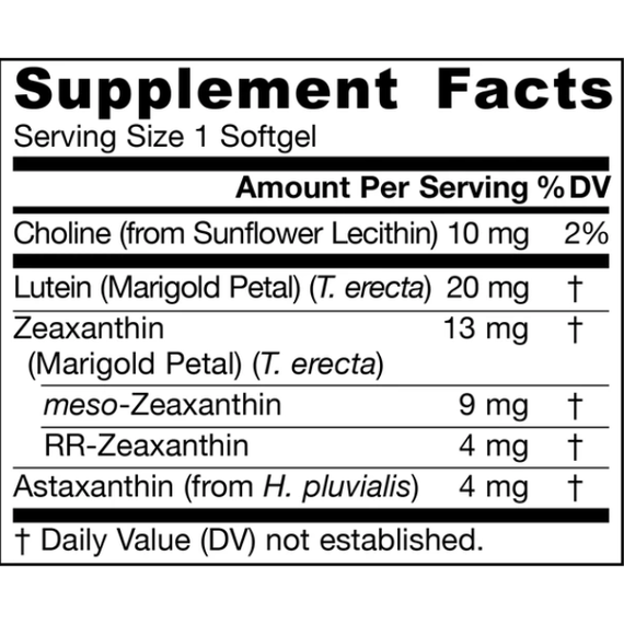 Macula Protective Factors 60 softgels - lutein, astaxanthin and zeaxanthin | Jarrow Formulas