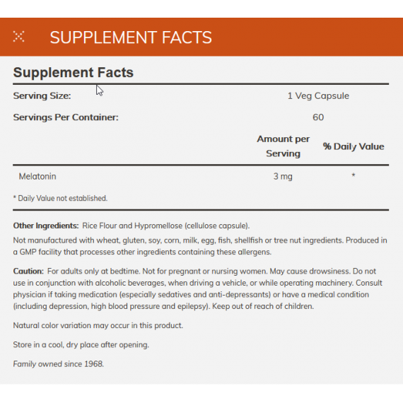 Melatonin 3mg - melatonin for quick absorption | NOW