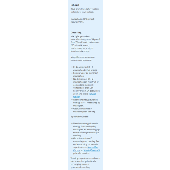 Whey Protein Isolate Sample Pack - wei-eiwitisolaat met 14 proefverpakkingen | Power Supplements
