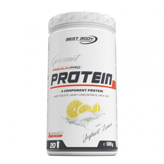 Gourmet Premium Pro Protein 500g citroenyoghurt - time-released eiwit met een matrix van whey, melk en ei-eiwit | Best Body
