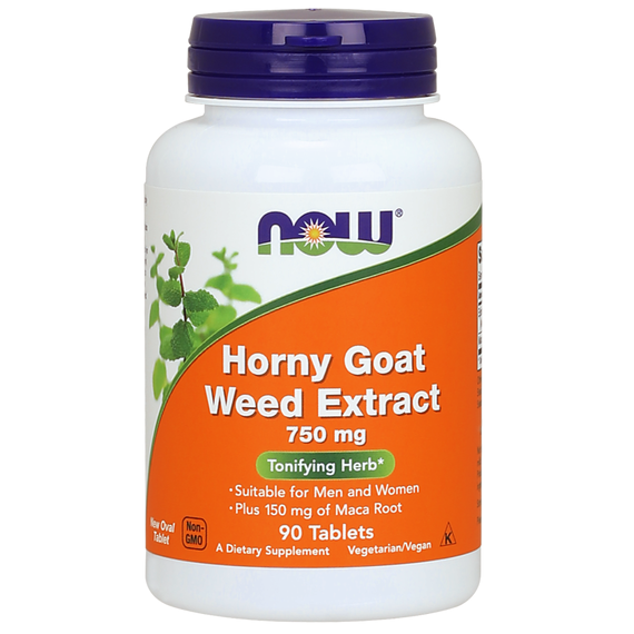 Horny Goat Weed Extract 90 tabletten - een tonicum met berberis en maca voor vrouwelijke en mannelijke energie | NOW