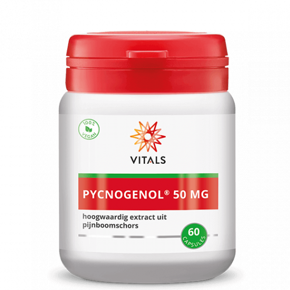 Pycnogenol 50mg 60 capsules - strong antioxidant from patented pine bark extract | Vitals