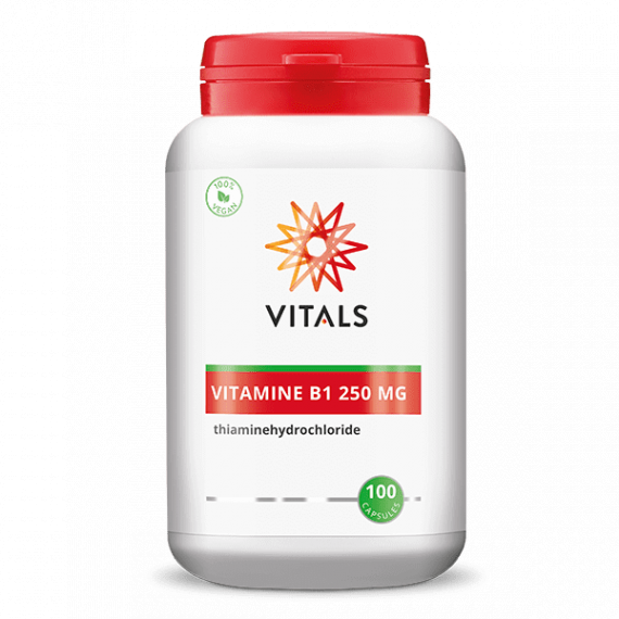 B1 - vitamine B1 250mg  100 capsules - thiaminehydrochloride voor een goed werkende energiestofwisseling | Vitals