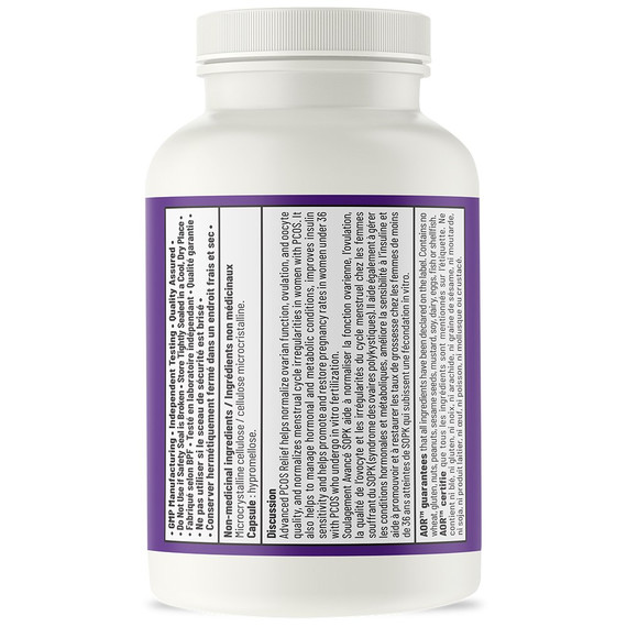 Advanced PCOS Relief 120 capsules - inositol (myo-inositol + D-chiro-inositol) en 5-MTHF | AOR