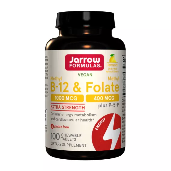 B - Methyl B12 1mg & MethylFolate 400mcg 100 lozenges in biologically active form | Jarrow Formulas