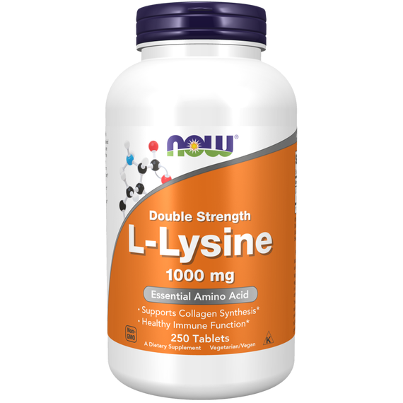 Lysine Double Strength 1000mg 250 tablets for a healthy immune function | NOW NOW Foods