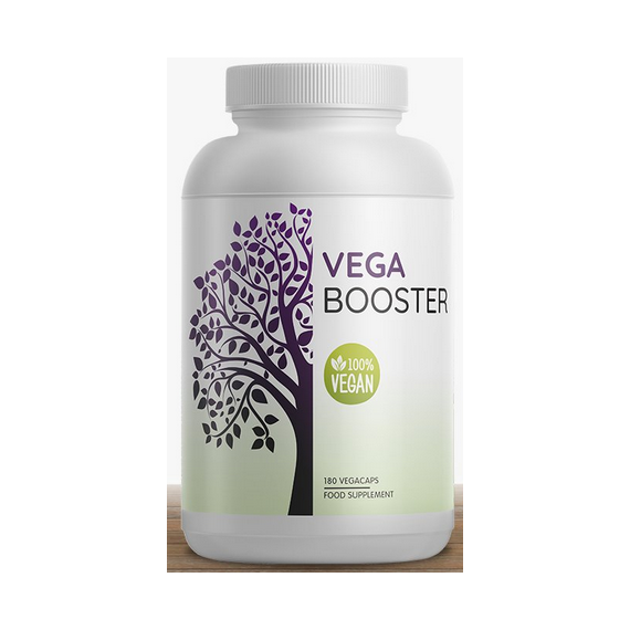 Vega Booster 180 v-capsules - 5 essential 'meaty' micronutrients for vegans | Power Supplements