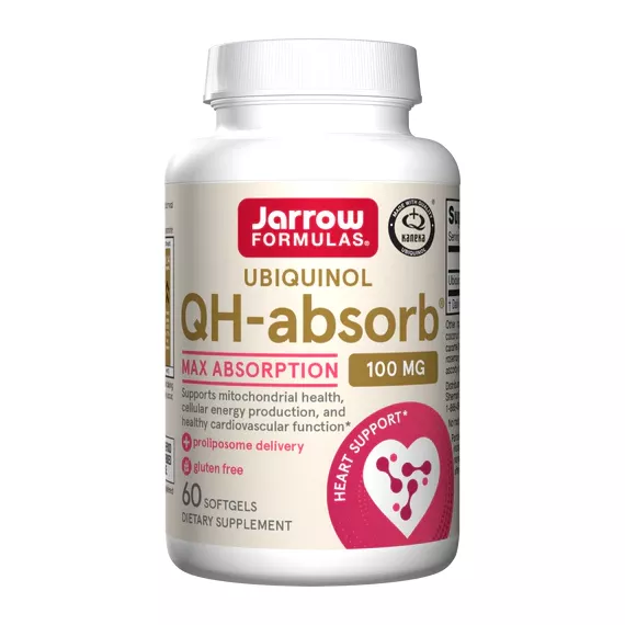 QH-Absorb 100mg 60 softgels - ubiquinol (reduced co-enzyme Q10) for a vital heart | Jarrow Formulas