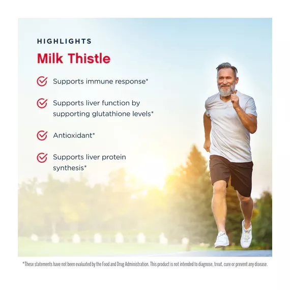 Milk Thistle Silymarin 80% 200 capsules grootverpakking - mariadistel ondersteunt de leverfunctie | Jarrow Formulas