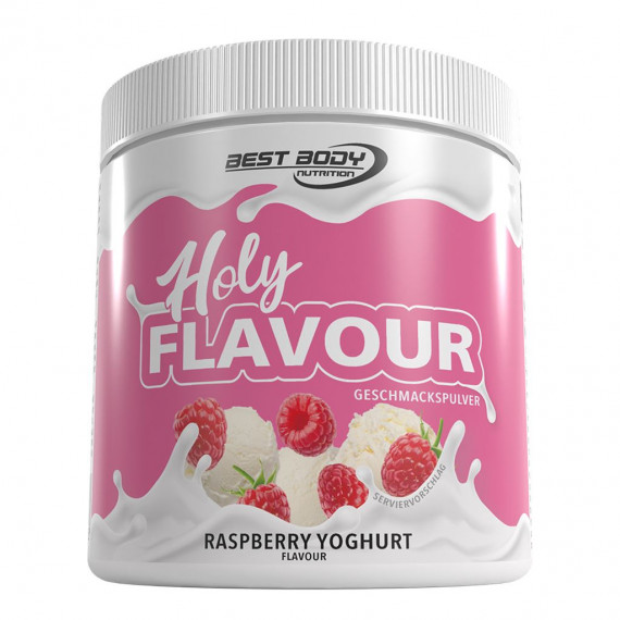 Holy Flavour powder 90g raspberry yoghurt - flavoured fiber to enhance the flavour of dairy products | Best Body